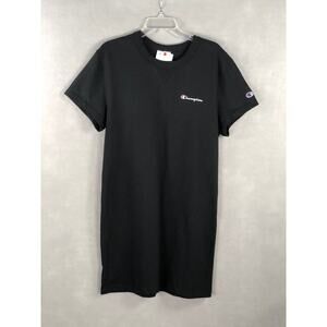 Champion T-Shirt Dress Women's Size Large Crew Neck Black NEW